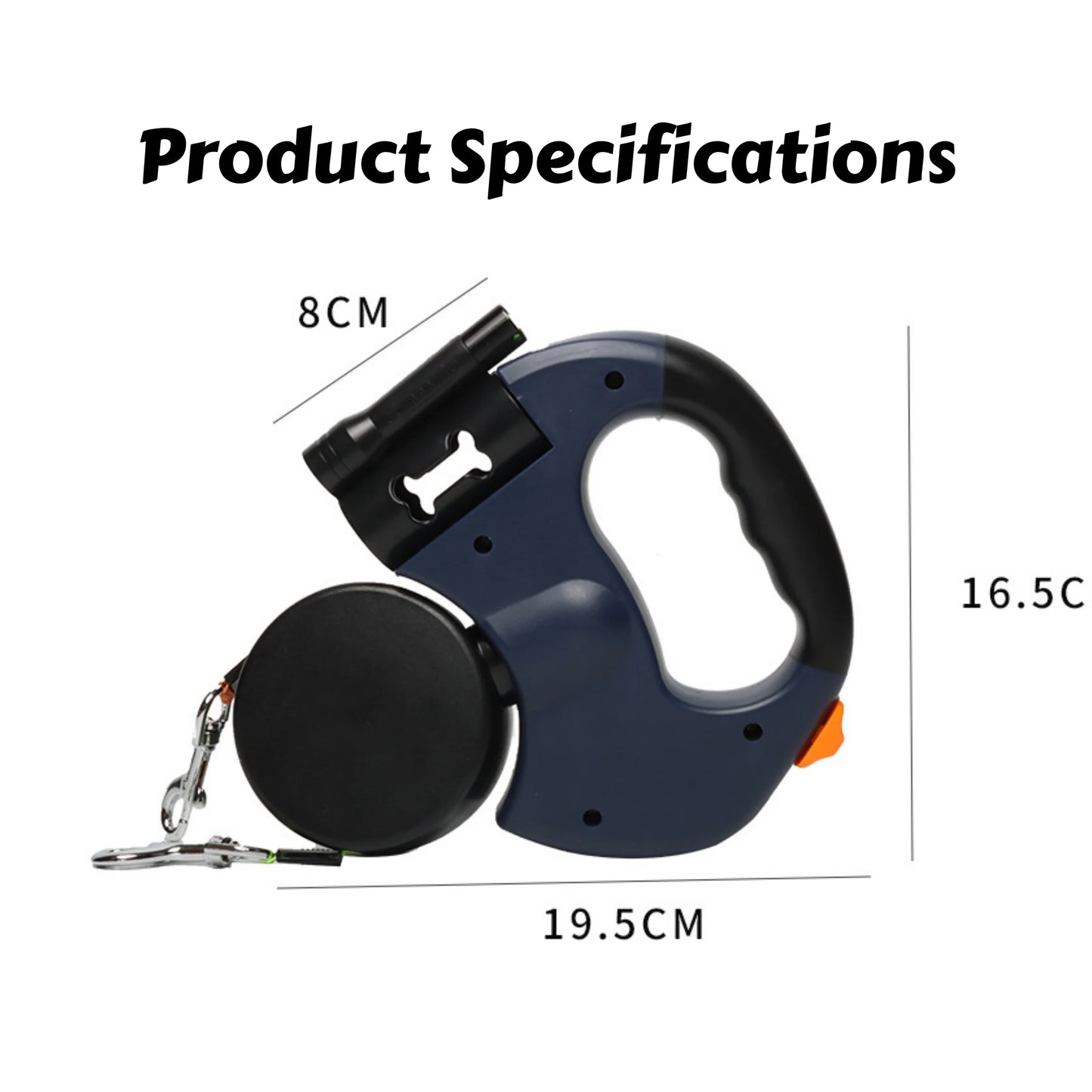 Retractable Dual Dog Leash with LED Light, 360-Degree Swivel, No-Tangle Design, Independent Braking System, and 3M Reflective Leads