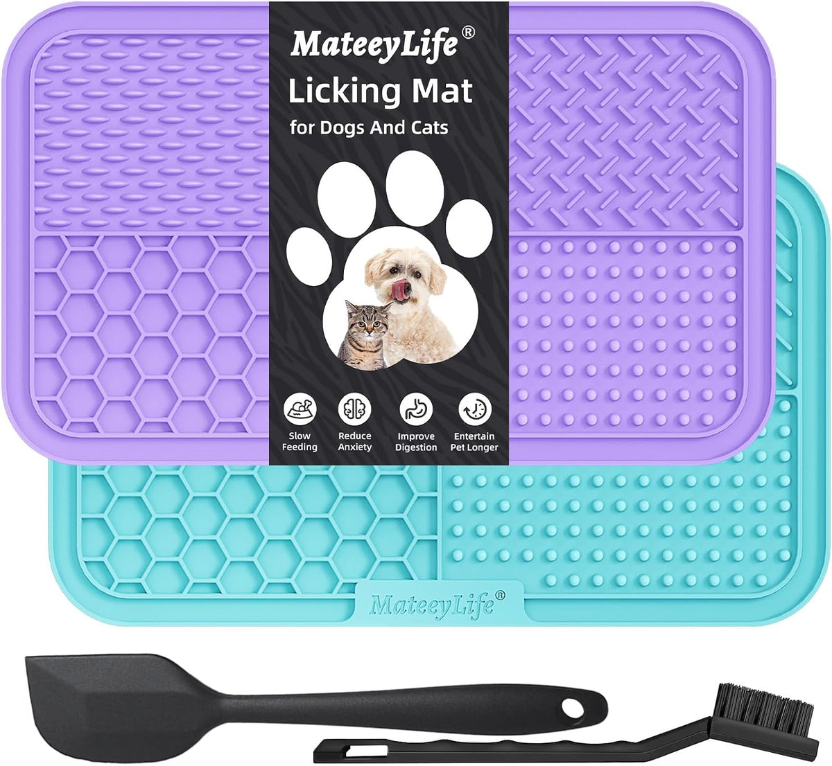 Petopolis Lick & Chill™ 2-Pack Slow Feeder Mats