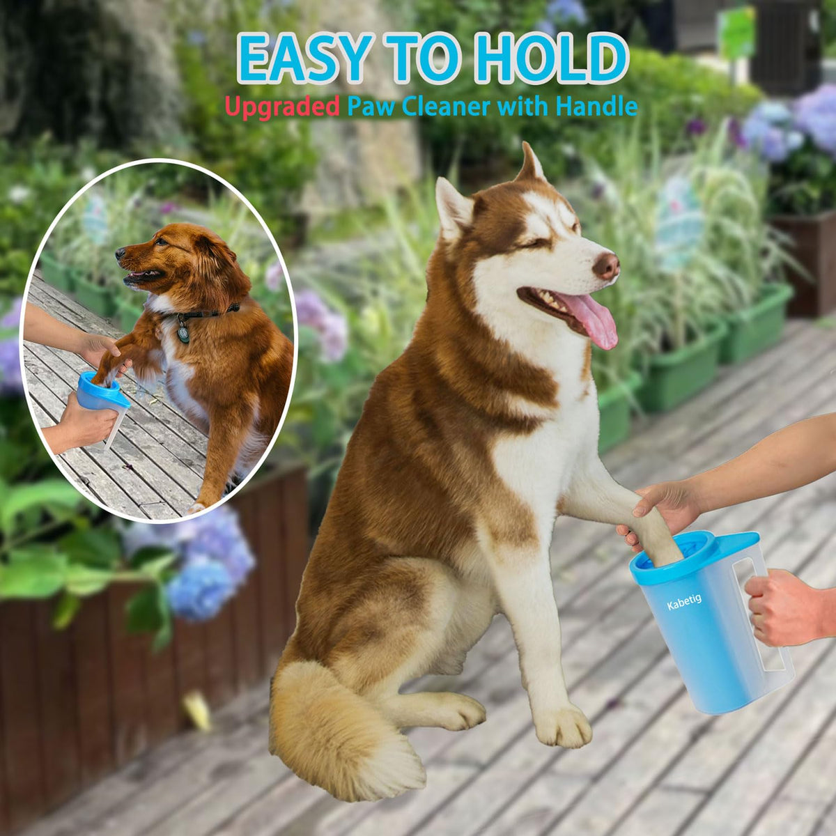 Dog Paw Cleaning Cup with Handle for Large and Extra Large Breeds