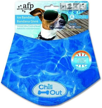Keep Your Dog Cool in Style with the Chill Out Blue Medium Dog Cooling Bandana