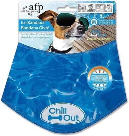 Keep Your Dog Cool in Style with the Chill Out Blue Medium Dog Cooling Bandana