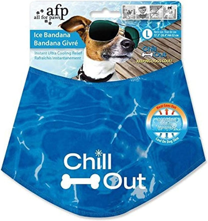Keep Your Dog Cool in Style with the Chill Out Blue Medium Dog Cooling Bandana