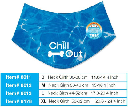 Keep Your Dog Cool in Style with the Chill Out Blue Medium Dog Cooling Bandana