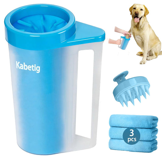 Dog Paw Cleaning Cup with Handle for Large and Extra Large Breeds