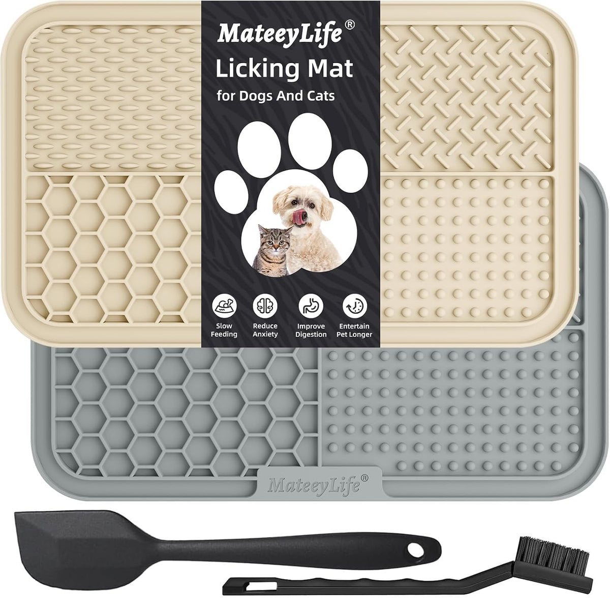 Petopolis Lick & Chill™ 2-Pack Slow Feeder Mats