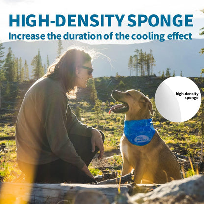 Keep Your Dog Cool in Style with the Chill Out Blue Medium Dog Cooling Bandana