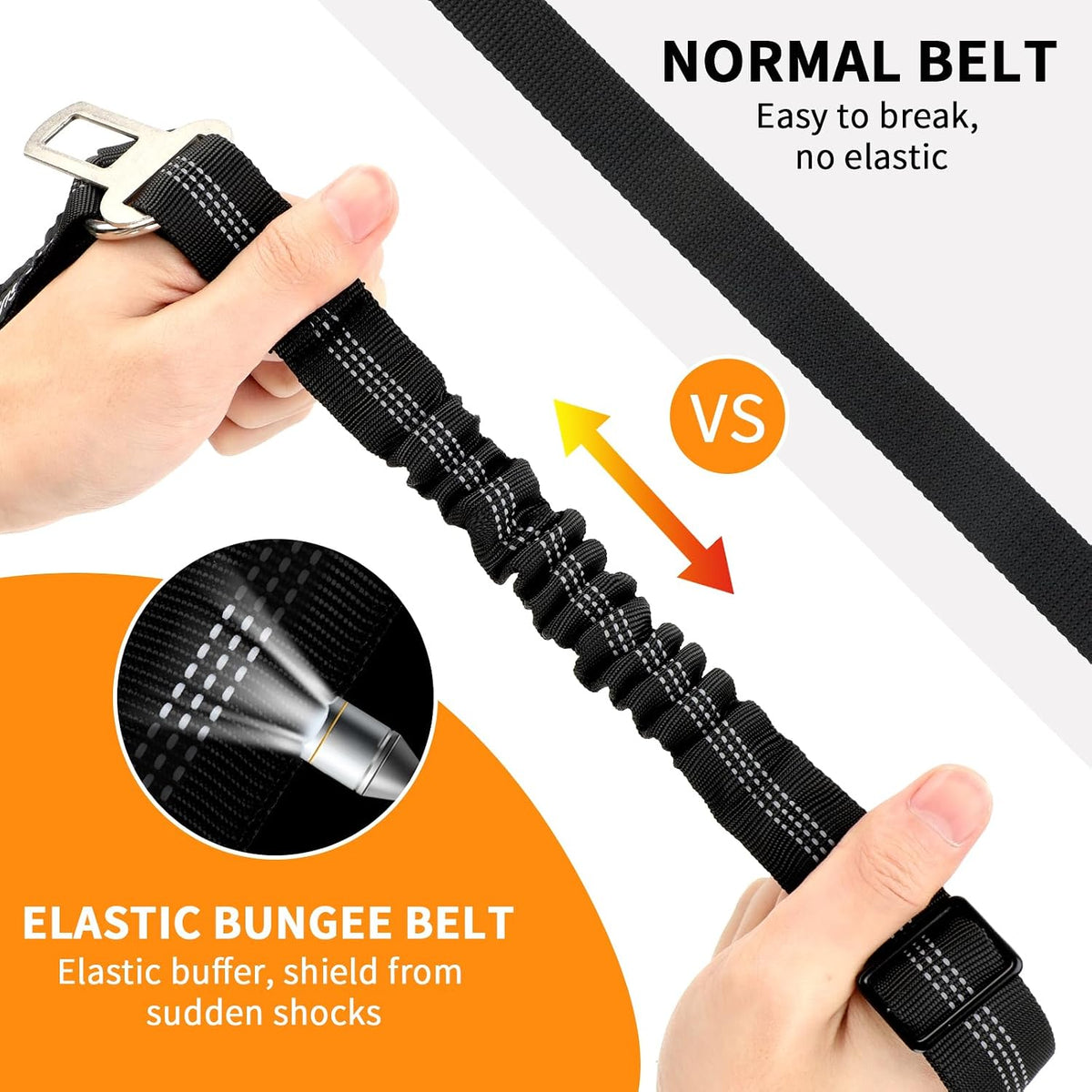 Petopolis RoadSafe™ 2-Pack Bungee Dog Seat Belts