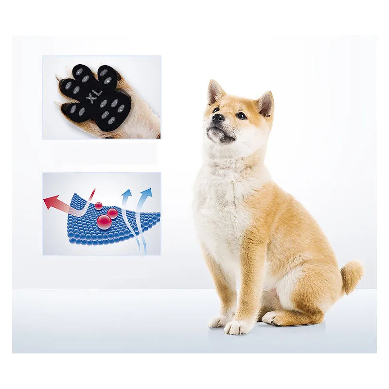 Protect Your Pup's Paws with Our Black Anti-Slip Booties - Disposable Self-Adhesive Socks for Dogs!