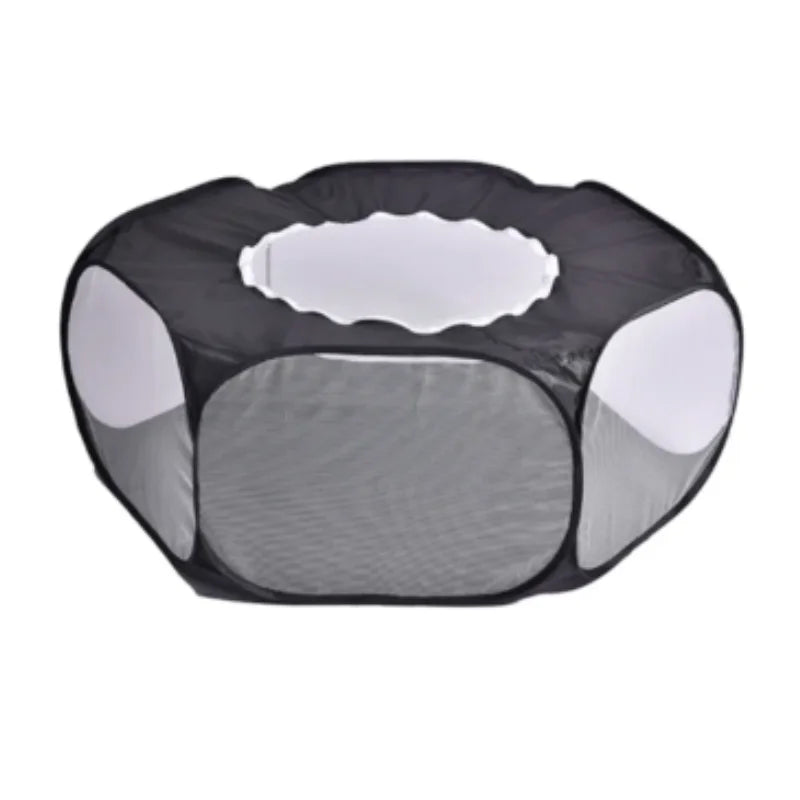 Transparent Portable Pet Playpen - The Perfect Foldable Outdoor Enclosure for Your Furry Friends!