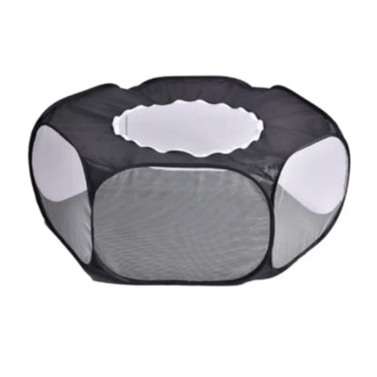 Transparent Portable Pet Playpen - The Perfect Foldable Outdoor Enclosure for Your Furry Friends!