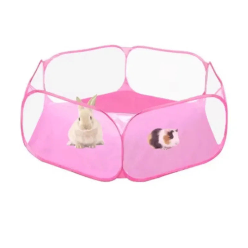 Transparent Portable Pet Playpen - The Perfect Foldable Outdoor Enclosure for Your Furry Friends!