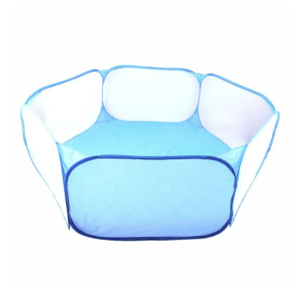 Transparent Portable Pet Playpen - The Perfect Foldable Outdoor Enclosure for Your Furry Friends!