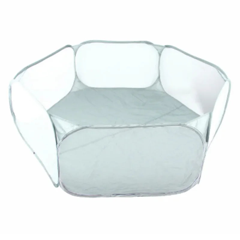 Transparent Portable Pet Playpen - The Perfect Foldable Outdoor Enclosure for Your Furry Friends!