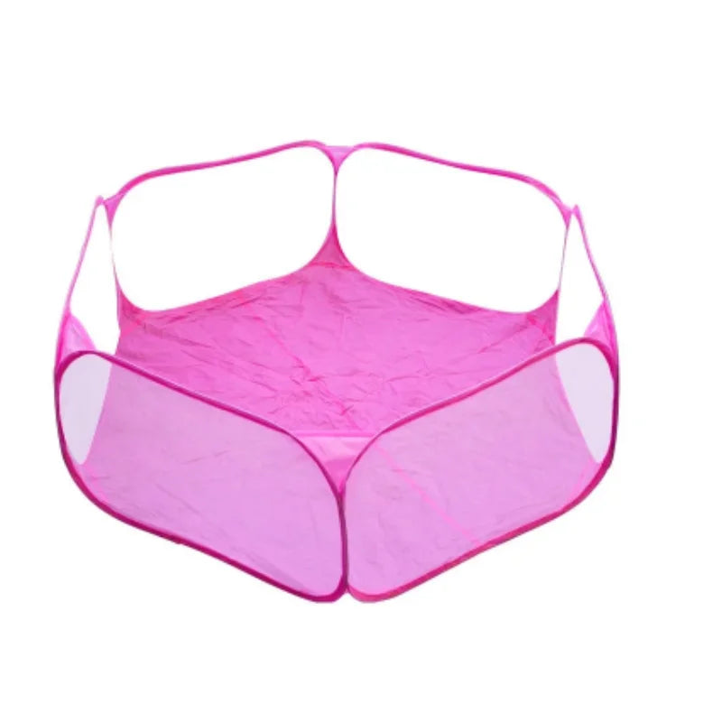 Transparent Portable Pet Playpen - The Perfect Foldable Outdoor Enclosure for Your Furry Friends!