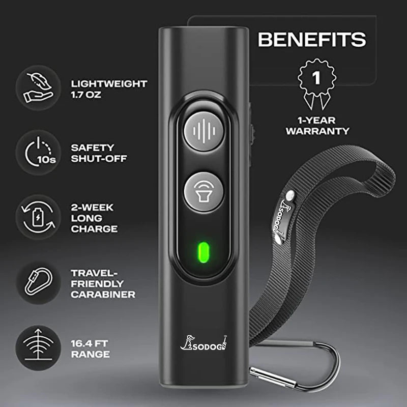 Revolutionary Ultrasonic Dog Bark Control Device - Rechargeable & Humane Training Solution