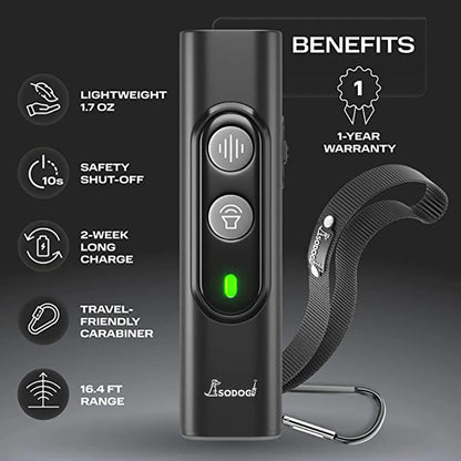 Revolutionary Ultrasonic Dog Bark Control Device - Rechargeable & Humane Training Solution