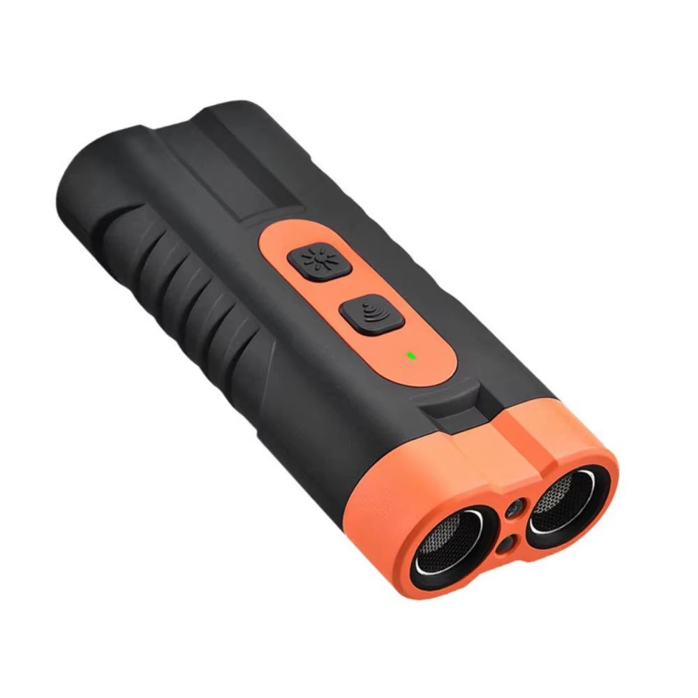 Rechargeable Ultrasonic Dog Repeller with Remote Control and LED Flashlight for Professional Bark Training