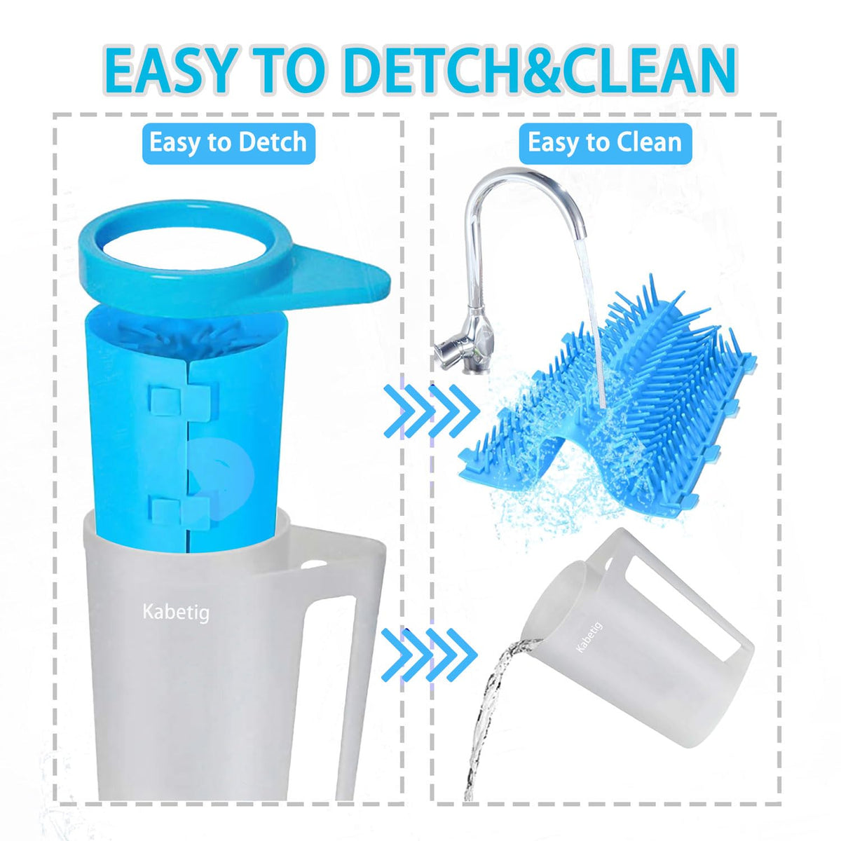 Dog Paw Cleaning Cup with Handle for Large and Extra Large Breeds